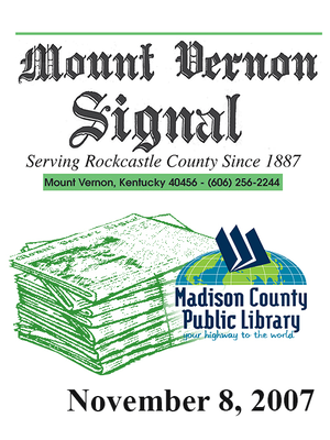 cover image of Mount Vernon Signal 11/08/2007